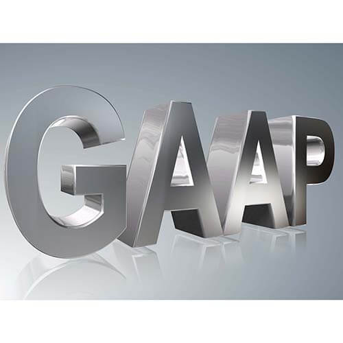 GAAP 3-d letters in silver