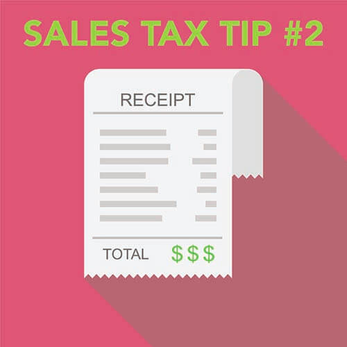 restaurant sales tax receipt image