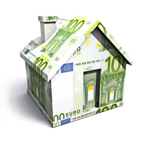 house made of euros