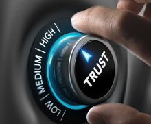 dial with Trust pointing to high