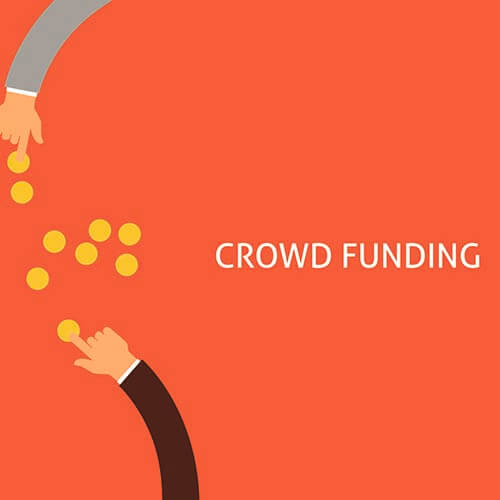 drawing of crowdfunding diagram