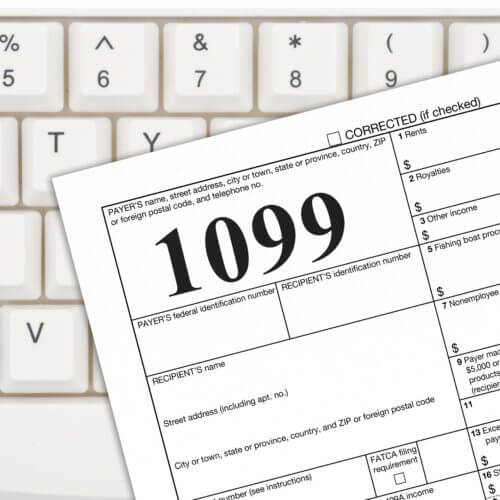 US Federal tax 1099 form