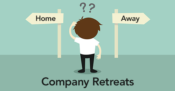 business man confused about two directions for company retreat