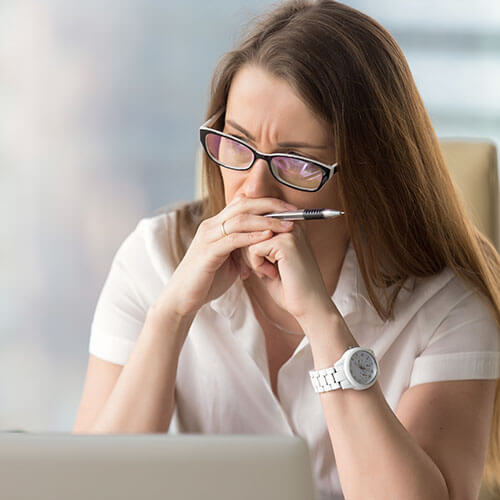 concerned business woman
