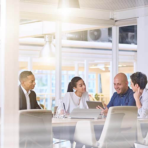 corporate business meeting in modern office