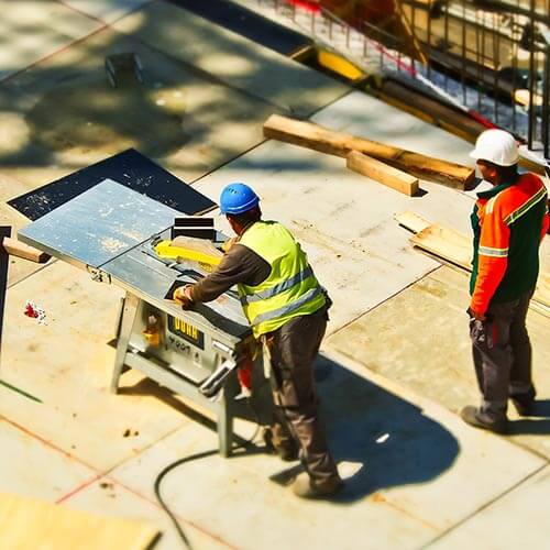 Two construction workers