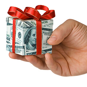 Man holding gift