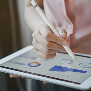 iPad with dashboard software